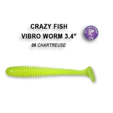 Силіконова приманка Crazy Fish Vibro worm 3.4" 12-85-6-6 кальмар