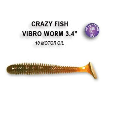 Силіконова приманка Crazy Fish Vibro worm 3.4" 12-85-10-6 кальмар