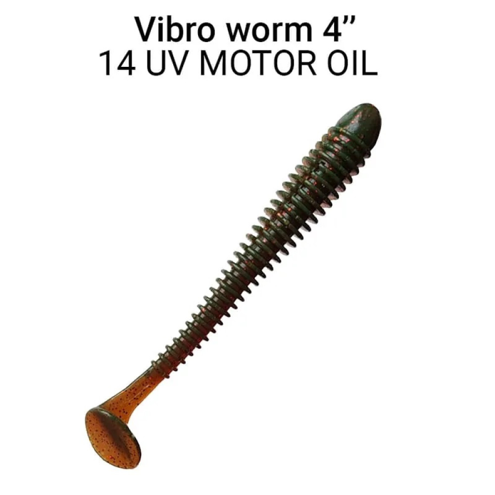 Силіконова приманка Crazy Fish Vibro Worm 4'' 75-100-14-6 кальмар