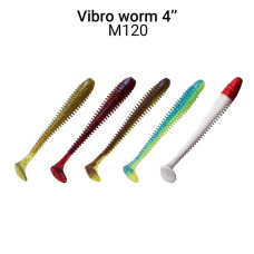 Силіконова приманка Crazy Fish Vibro Worm 4'' 75-100-M120-6 кальмар 