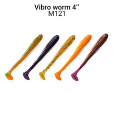 Силіконова приманка Crazy Fish Vibro Worm 4'' 75-100-M121-6 кальмар 