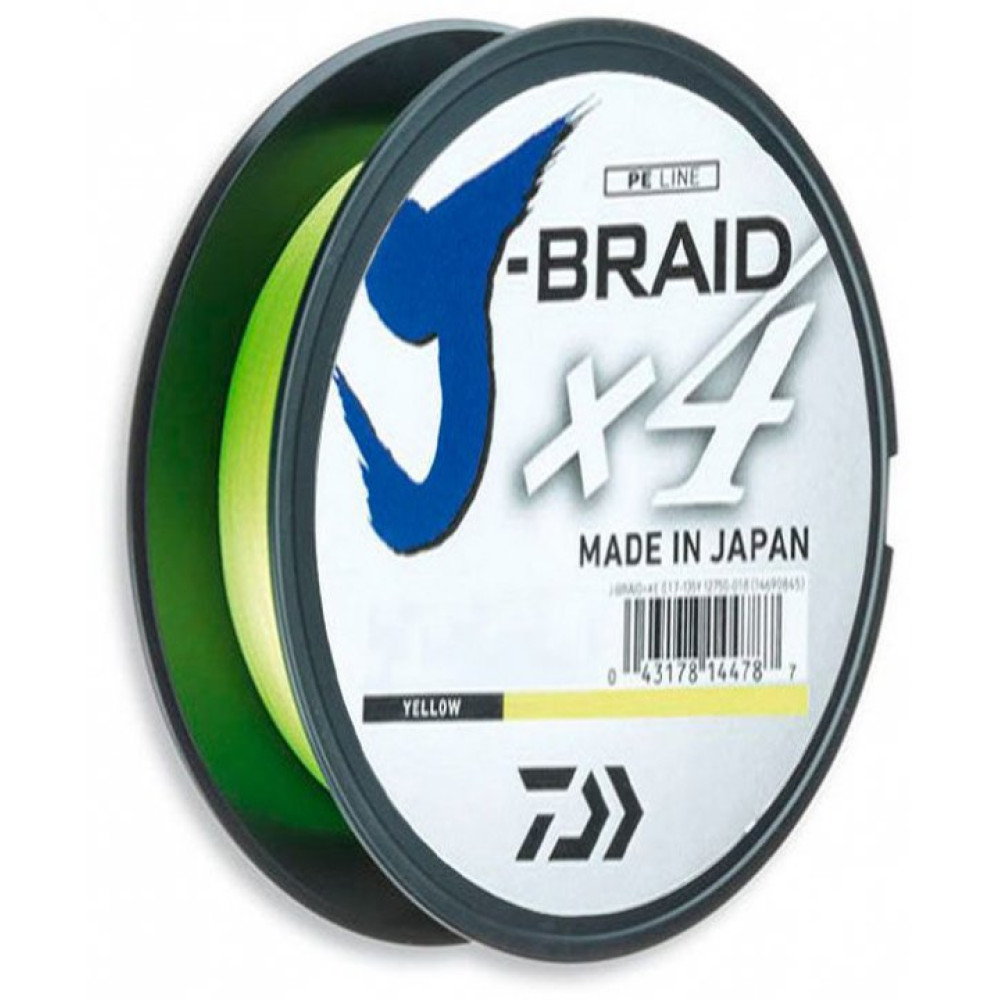 Шнур Daiwa J-Braid X4E 0.19 mm 135 Yellow
