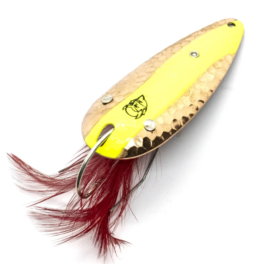 Блешня коливаюча Dardevle Weedless 70mm 21g #Hmrd Copper w/Crt Stripe