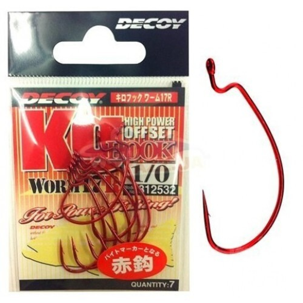 Гачок Decoy Worm 17R Kg Hook R #3/0, 6шт