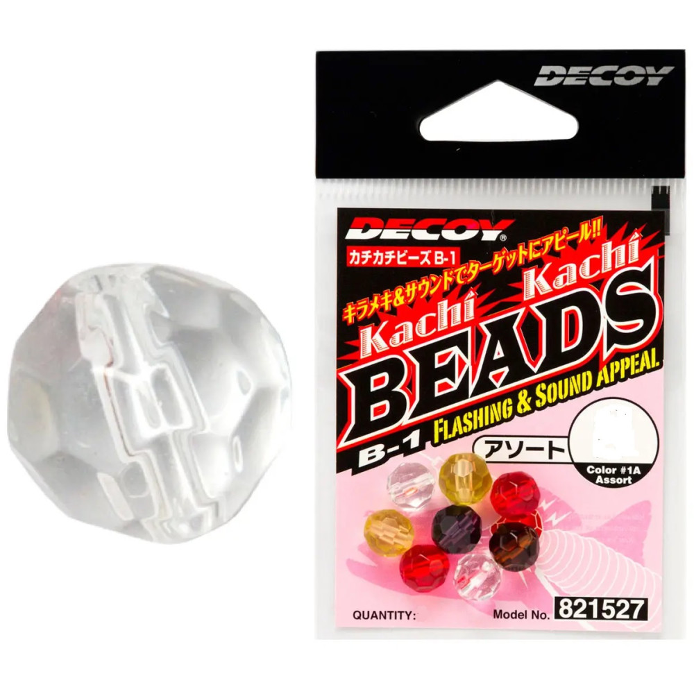 Намистина Decoy B-1 Kachi-Kachi Beads M (8 шт/уп) прозора