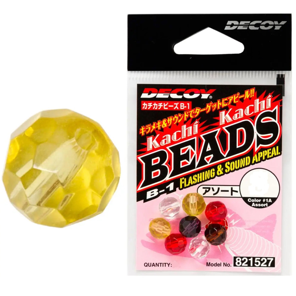 Намистина Decoy B-1 Kahci-Kachi Beads M (8 шт/уп) жовта