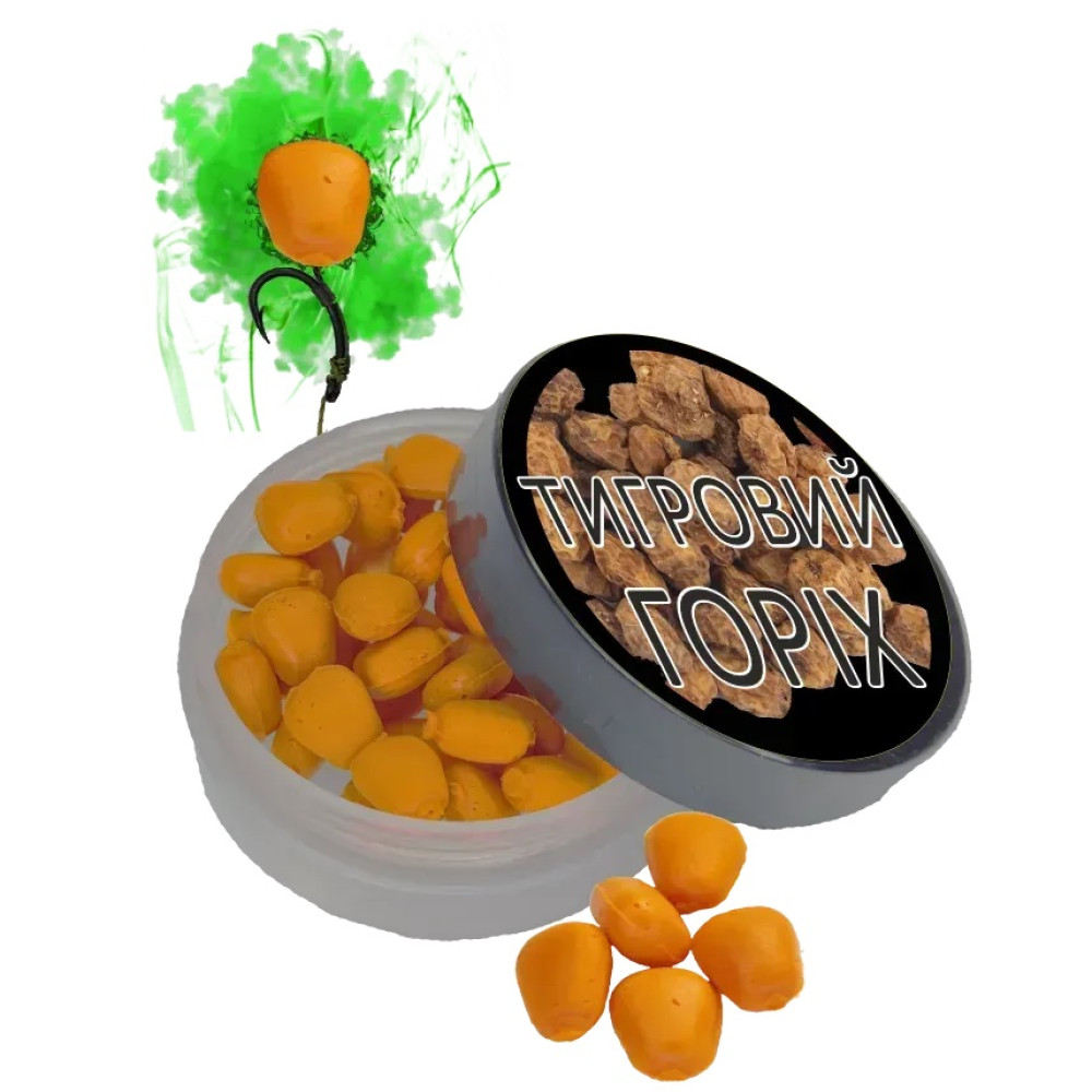 Кукурудза желейна Fish Sport ПИЛІК (эфект флюоро дим) Тигровий горіх 10мм