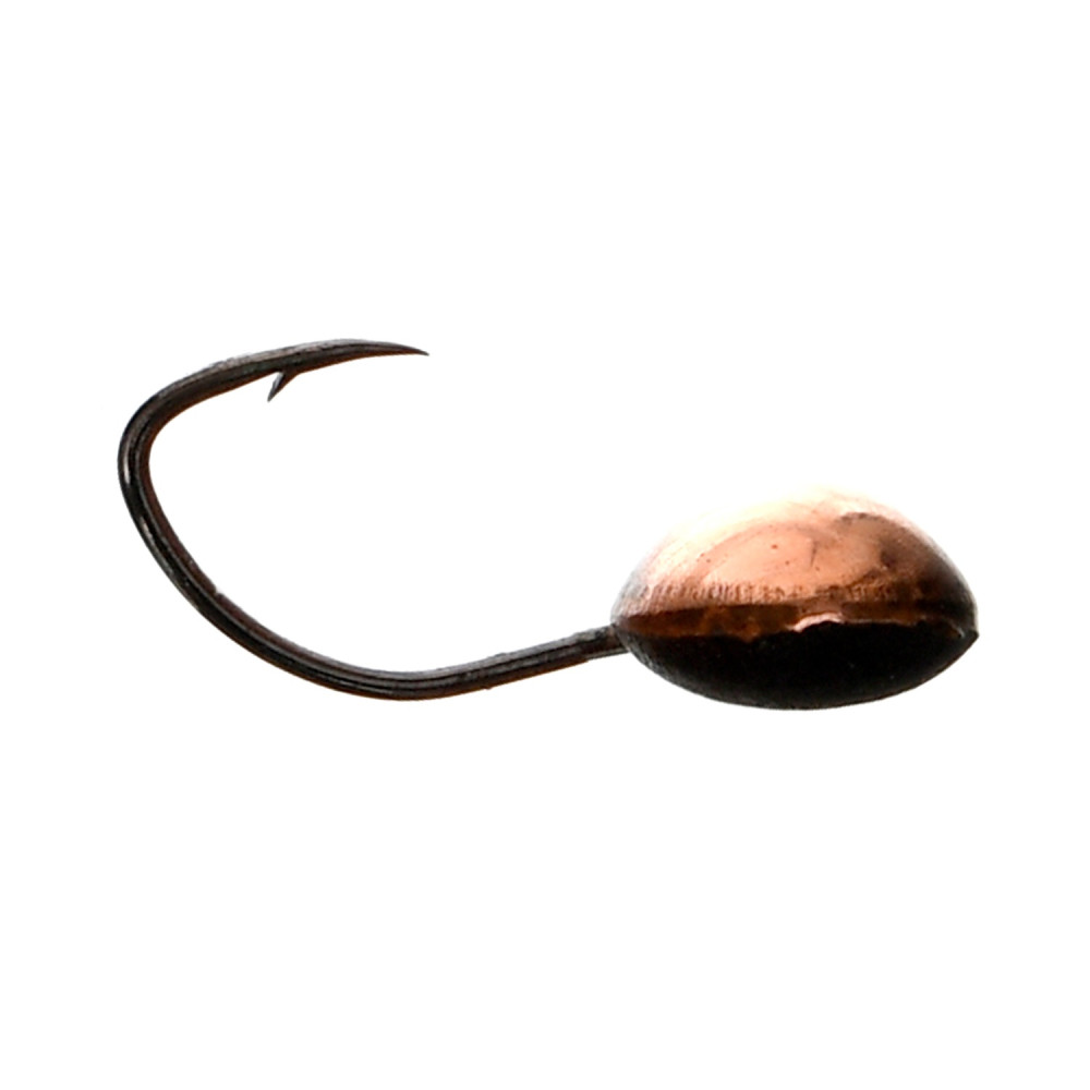 Мормишка літня паяна "Карась-вічко" №4 Curved Shank BN#8 латунь, KPV4-CS8B-G