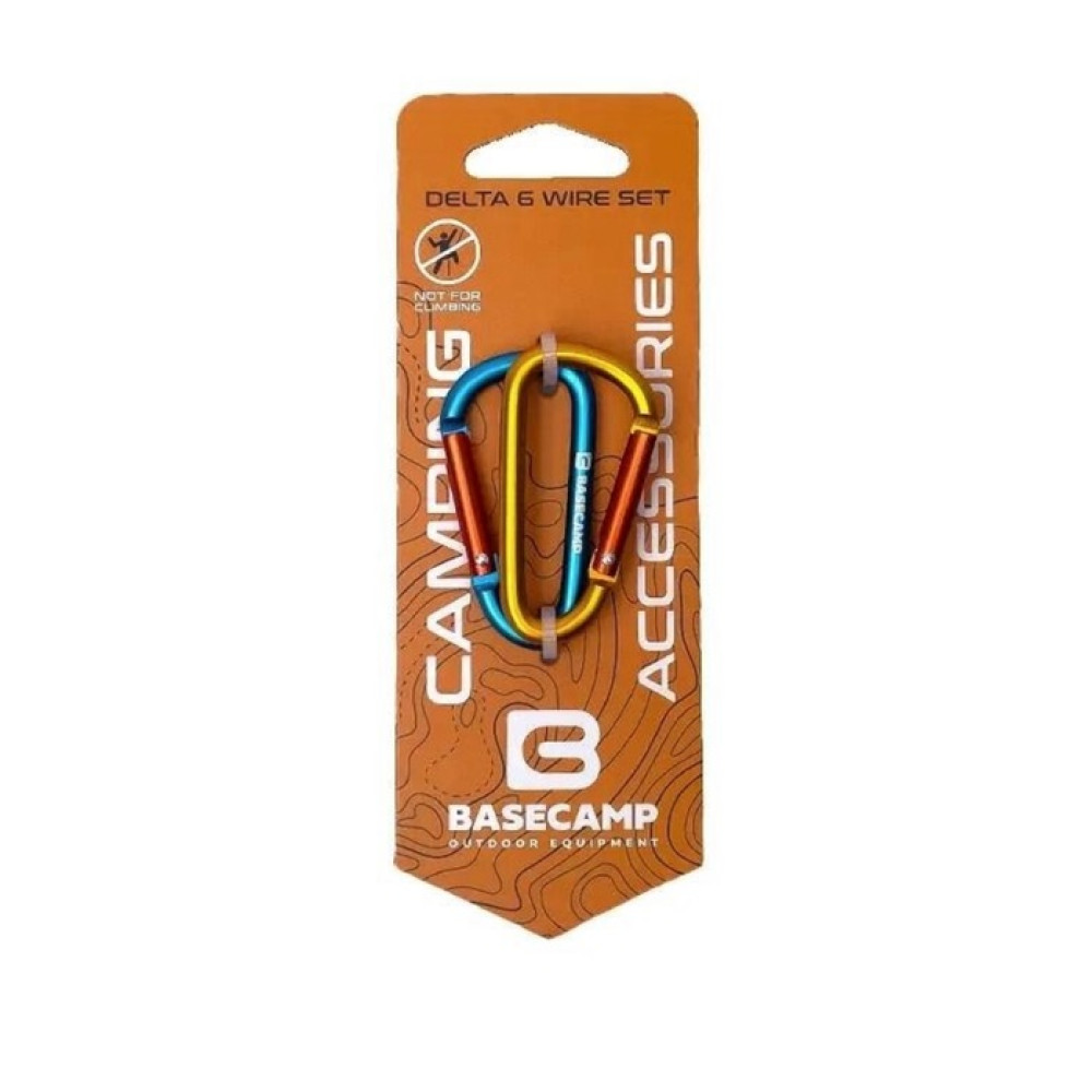 Набір алюмінієвих сервісних карабінів Delta 6 Straight Set (2 шт) BCP 61416 BASECAMP
