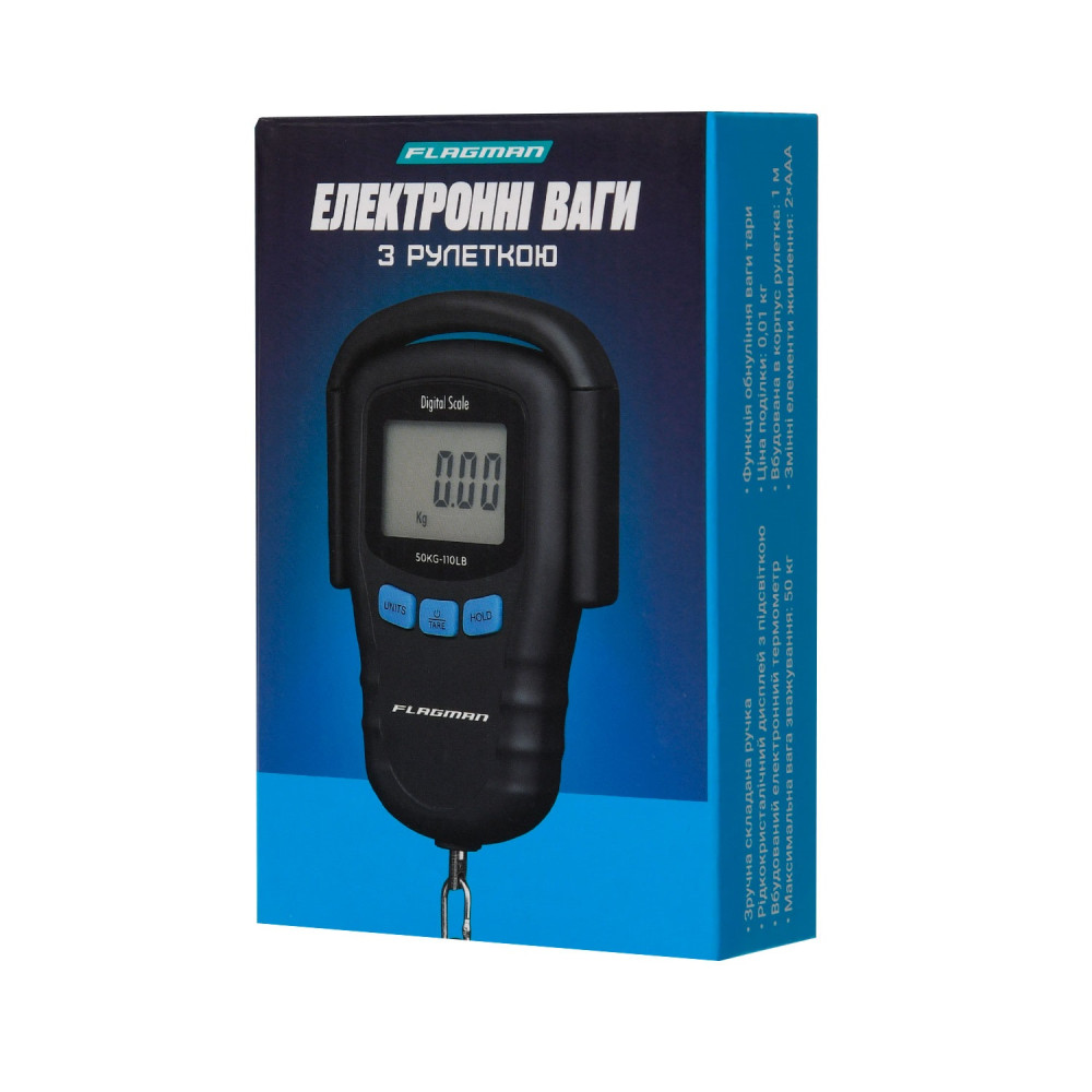 Ваги електронні Flagman з рулеткою Electronik Scales with Ruler 50kg , F0020073