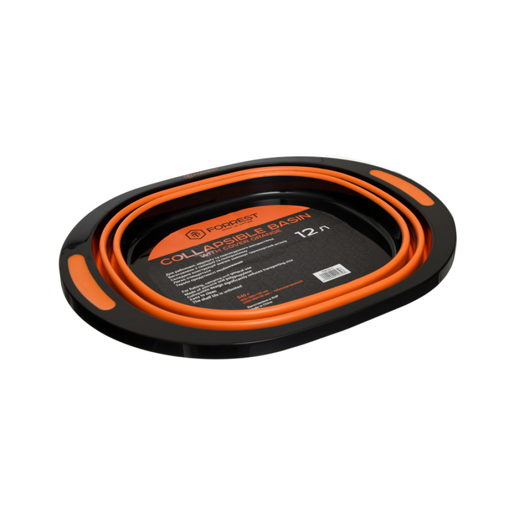 Відро Forrest силіконове Collapsible Basin 12L Orange, FCB12O-C