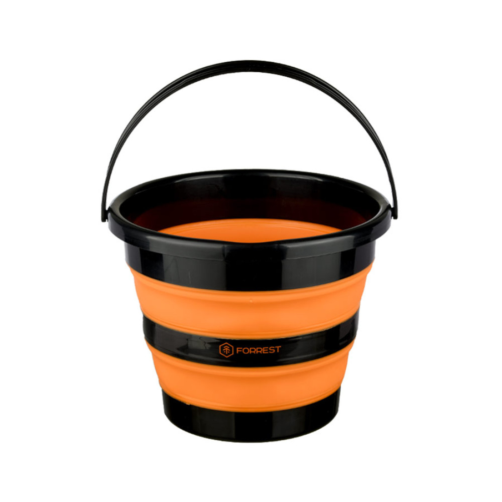 Відро Forrest Folding bucket силіконове складне помаранчове 10л, FFB10 Orange