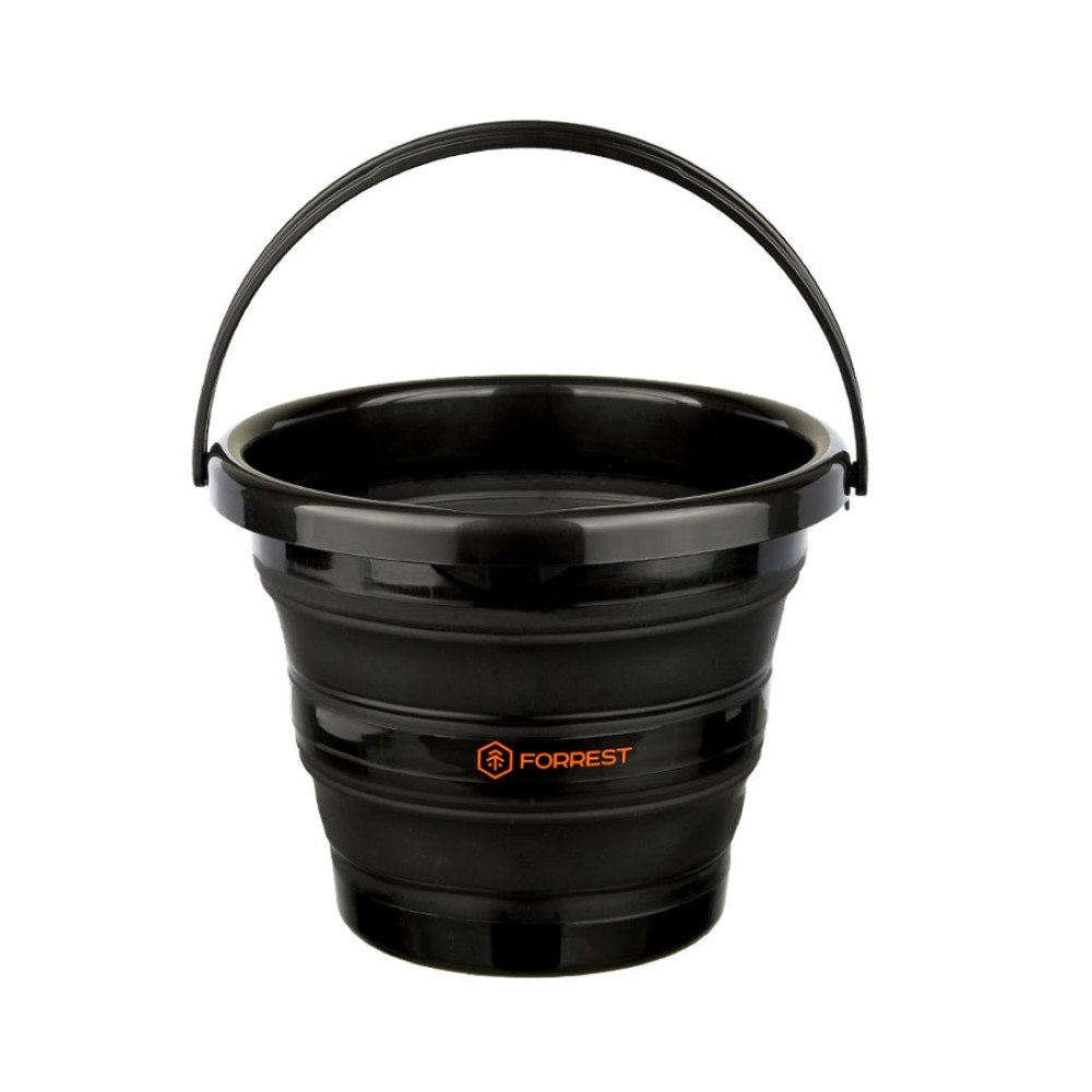 Відро Forrest Folding bucket силіконове складне чорне 5л, FFB5Black
