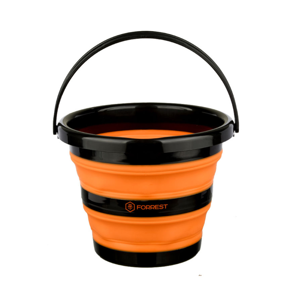 Відро Forrest Folding bucket силіконове складне помаранчове 5л, FFB5Orange