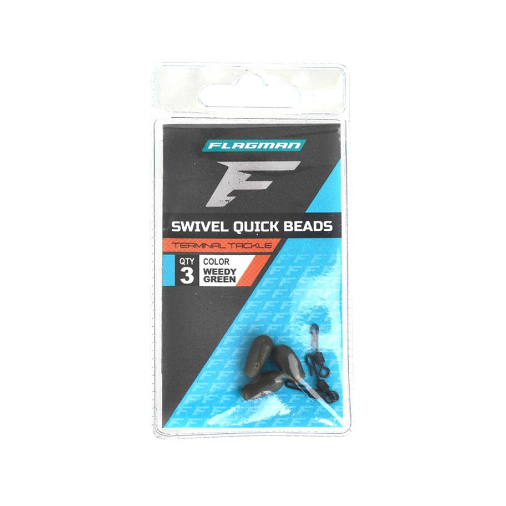 Намистина відбійна зі швидкозмінним вертлюгом Flagman Swivel Quick Beads 3pcs, FLSQB