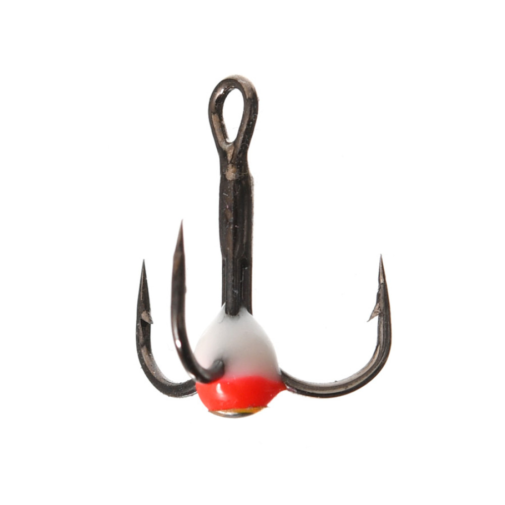 Трійник Flagman Black nikel капля біла/червона з вічком №14 FOBN-WR14E