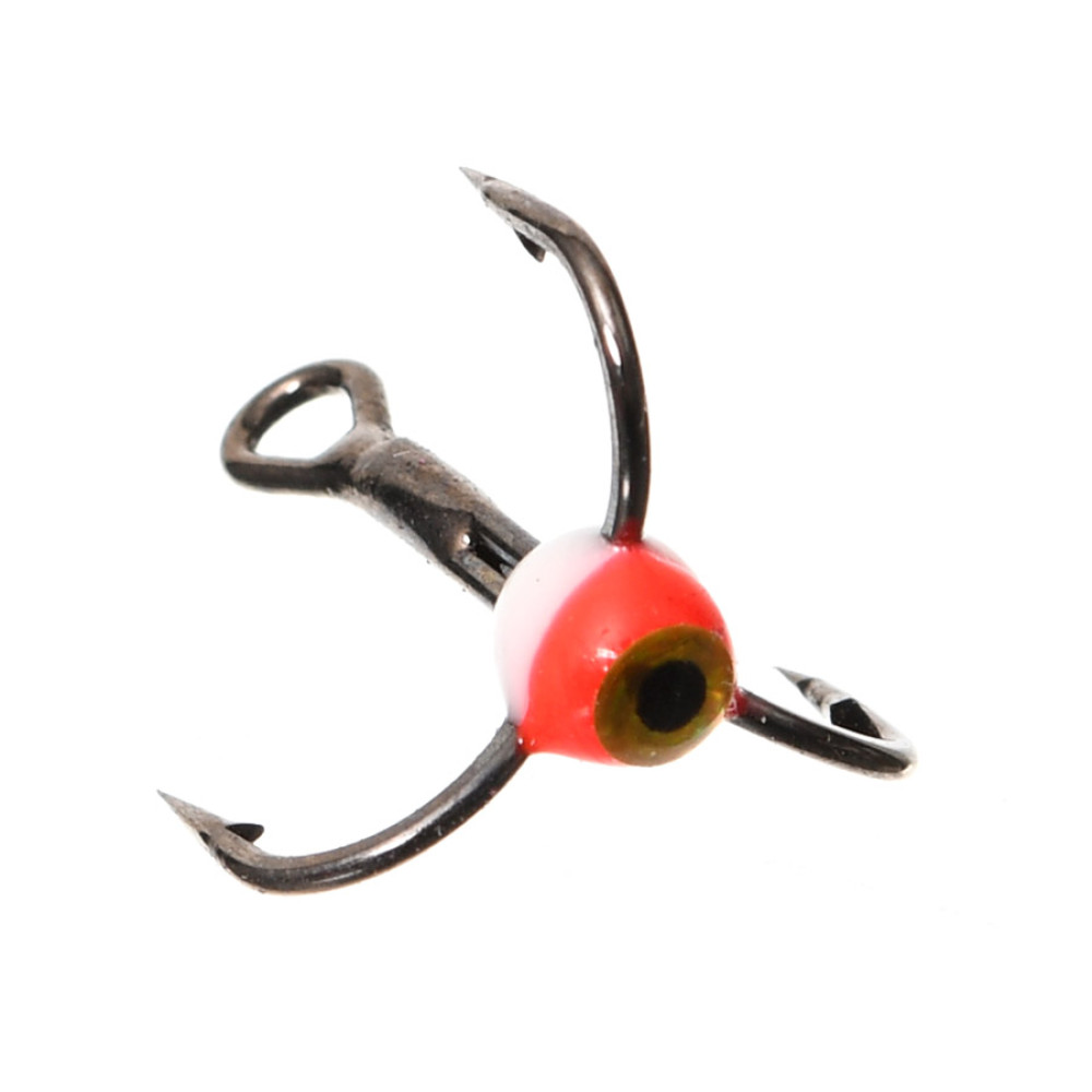 Трійник Flagman Black nikel капля біла/червона з вічком №14 FOBN-WR14E