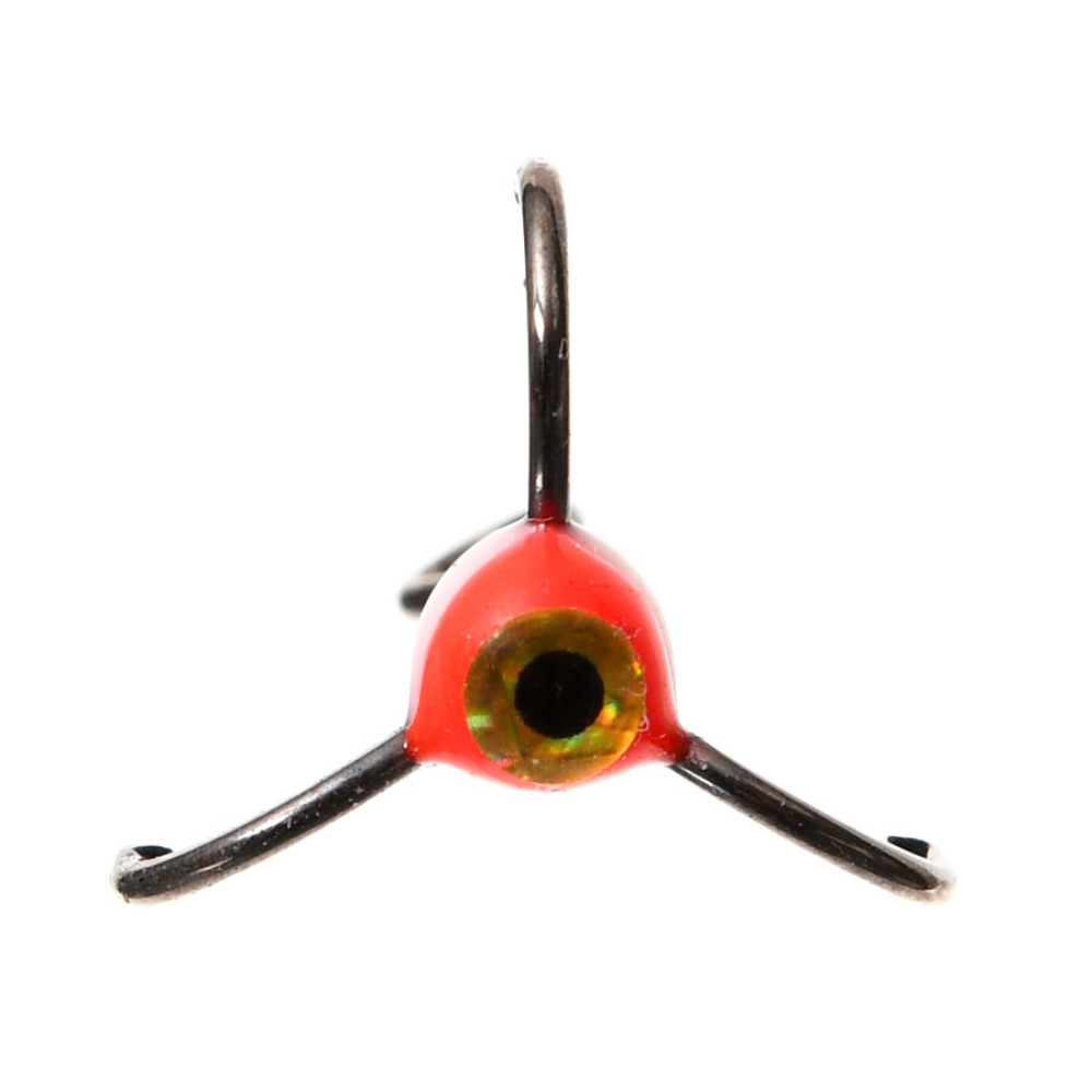 Трійник Flagman Black nikel капля біла/червона з вічком №14 FOBN-WR14E