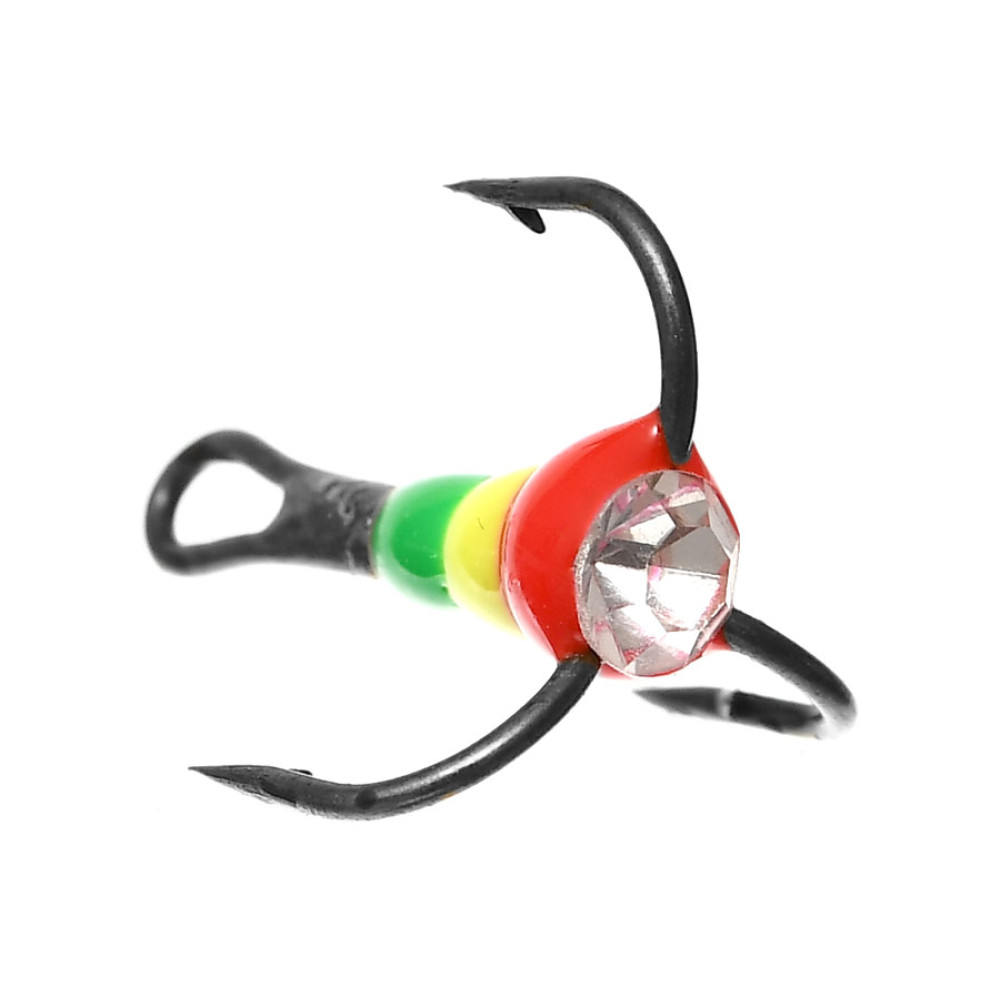 Трійник Flagman Black nikel світлофор зі стразою №10 зел/жовт/черв FTBN-GYR10S