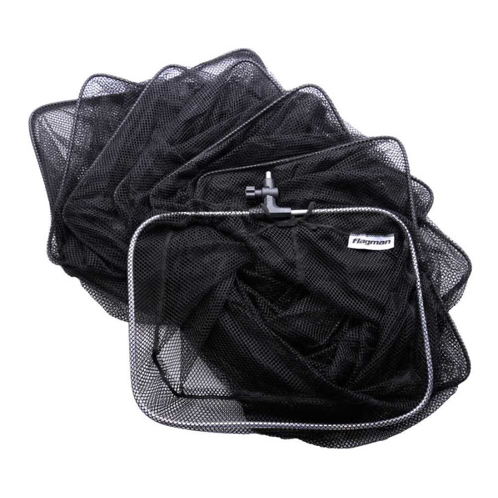 Садок прямокутний Flagman NEW 50x40cm black Double Thick Nylon Mesh 3.0m, FZ50401300