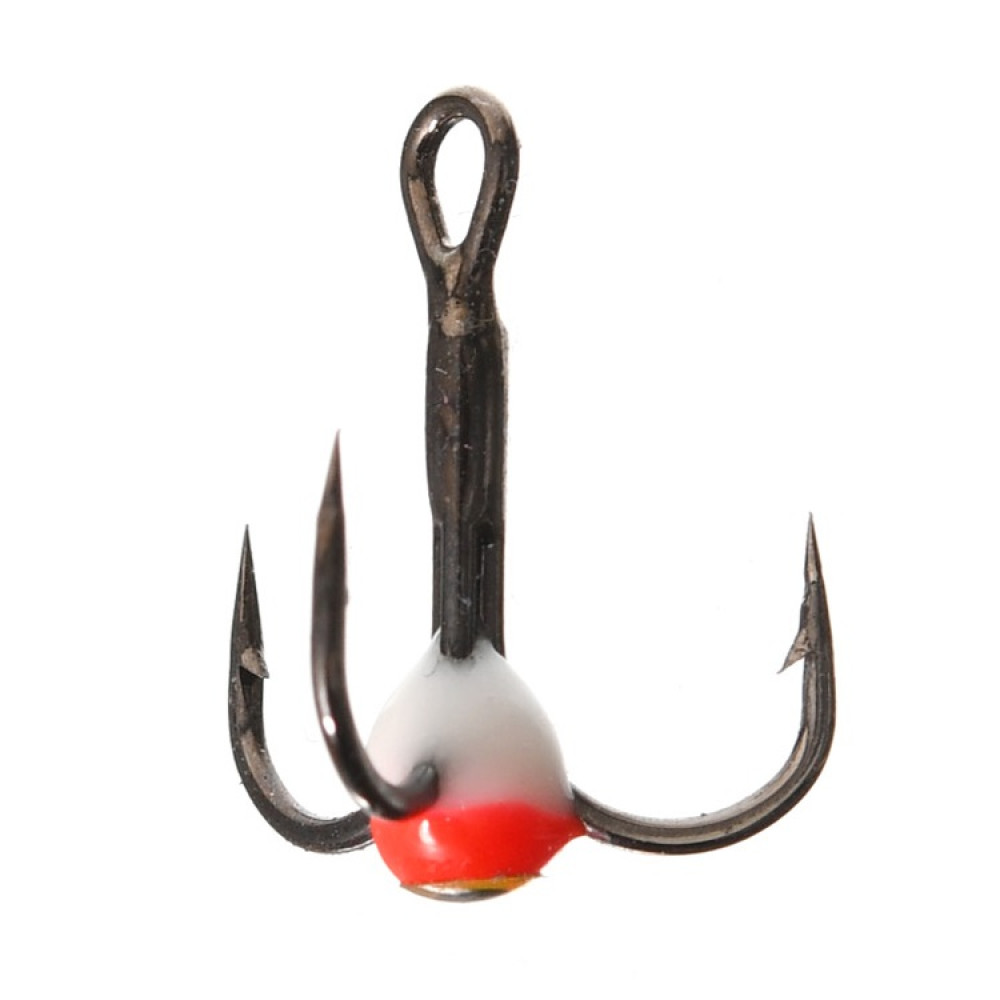 Трійник Black nikel капля біла/червона з вічком №08 FOBN-WR08E