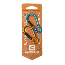 Набір алюмінієвих сервісних карабінів  BASECAMP Omega 6 Straight Set (2 шт) BCP 61216, Blue/Orange