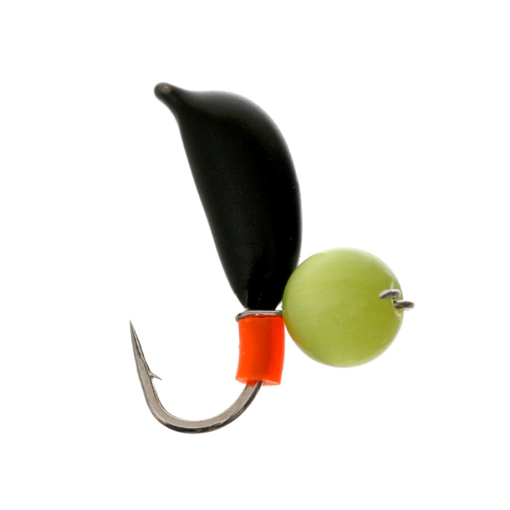 Мормишка вольфрамова Банан Ризький фарба+котяче око жовте d=3,вага 0,65гр , P2030-BLY