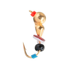 Мормишка вольфрамова Flagman Самиця мурашки з вушком паєтки і кембрик d=3мм золото, P5525-1 