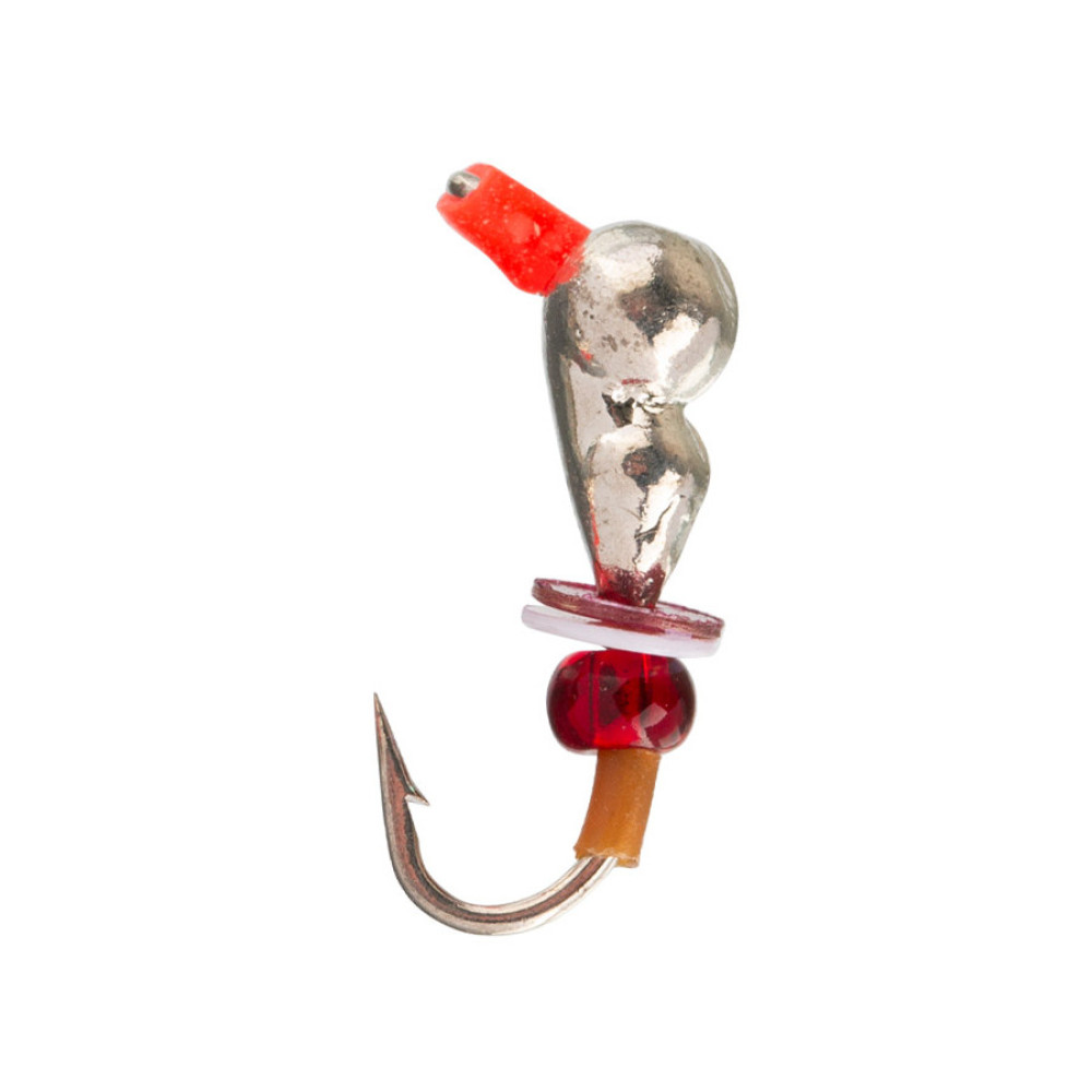 Мормишка вольфрамова Flagman Самиця мурашки з вушком паєтки і кембрик d=3мм срібло, P5525-2