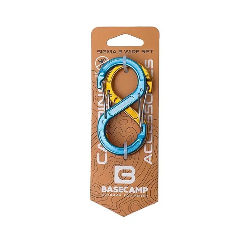 Набір алюмінієвих сервісних карабінів Sigma 8 Wire Set (2 шт) BCP 61016 BASECAMP