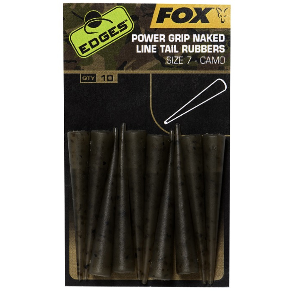 Конуси для безпечних кліпс гумові Fox Edges Camo Power grip naked tail rubbers size 7 x 10