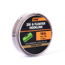 Волосінь Fox с з нейтральною плавучістю Zig and Floater Hooklink Trans Khaki - 15lb (0.30mm)