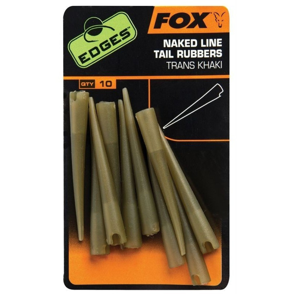 Конуси для безпечних кліпс гумові Fox Edges Camo Naked Line tail rubbers size 10 x 10