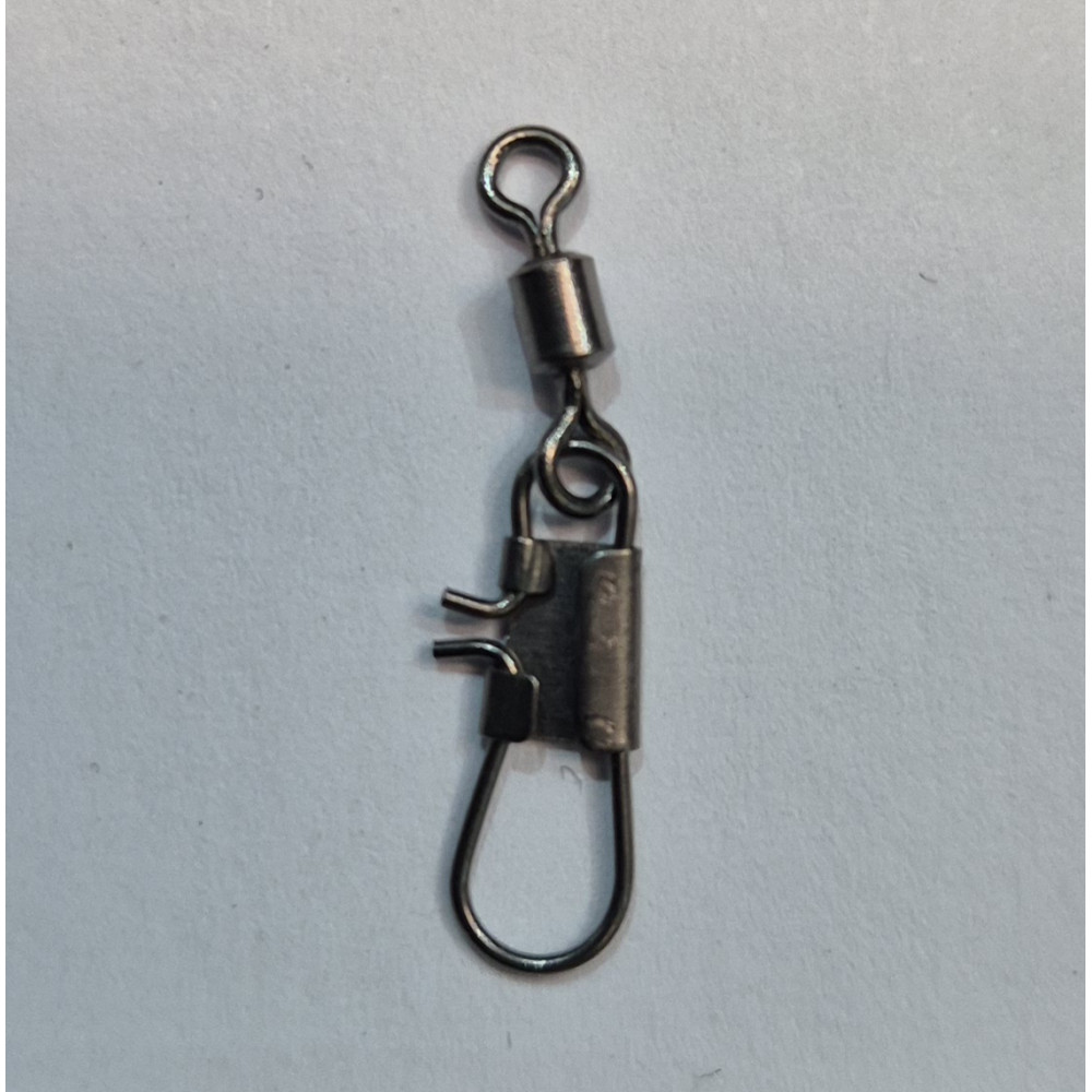 Вертлюг з застібкою Fudo Rolling Swivel W/Inter Snap Black #8