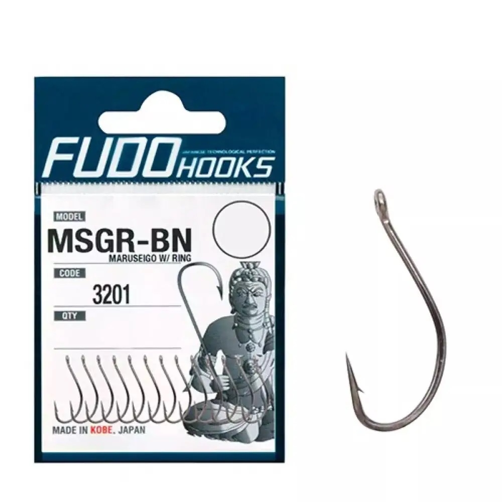 Гачок FUDO Hooks MARUSEIGO W/RING Black Nickel #14