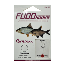 Гачки з повідцем FUDO Hooks Breem Black #6 0.14mm 85cm (10шт) 63621 FUDO