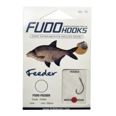 Гачки з повідцем FUDO Hooks Feeder #14 0.14mm 85cm (10шт) 63619 FUDO