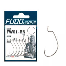 Гачок Fudo Hooks Fudo Worm FW-01 Black Nickel 1/0