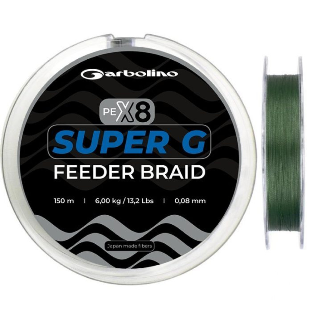 Шнур Garbolino SUPER G FEEDER BRAID 0,12mm/16.9lb/7.70kg/150m GOFLH4165FE-12