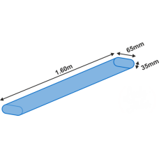 Тубус Garbolino TUBE PROTECTION OVAL 3,5х6,5х160 см GOMAJ1120O65-160