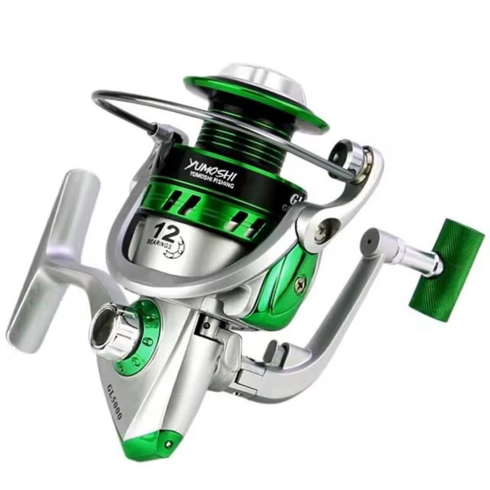 Котушка YUMOSHI GL2000 12п. GREEN метал.шпуля 5.5:1