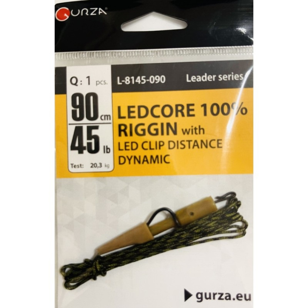 Оснащення Gurza Leadcore Riggin with Led Clip Distance Dynamic 90cm/45lb L-8145-090