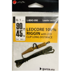 Оснащення Gurza Leadcore Riggin with Led Clip Long Distance 90cm/45lb L-8045-090 