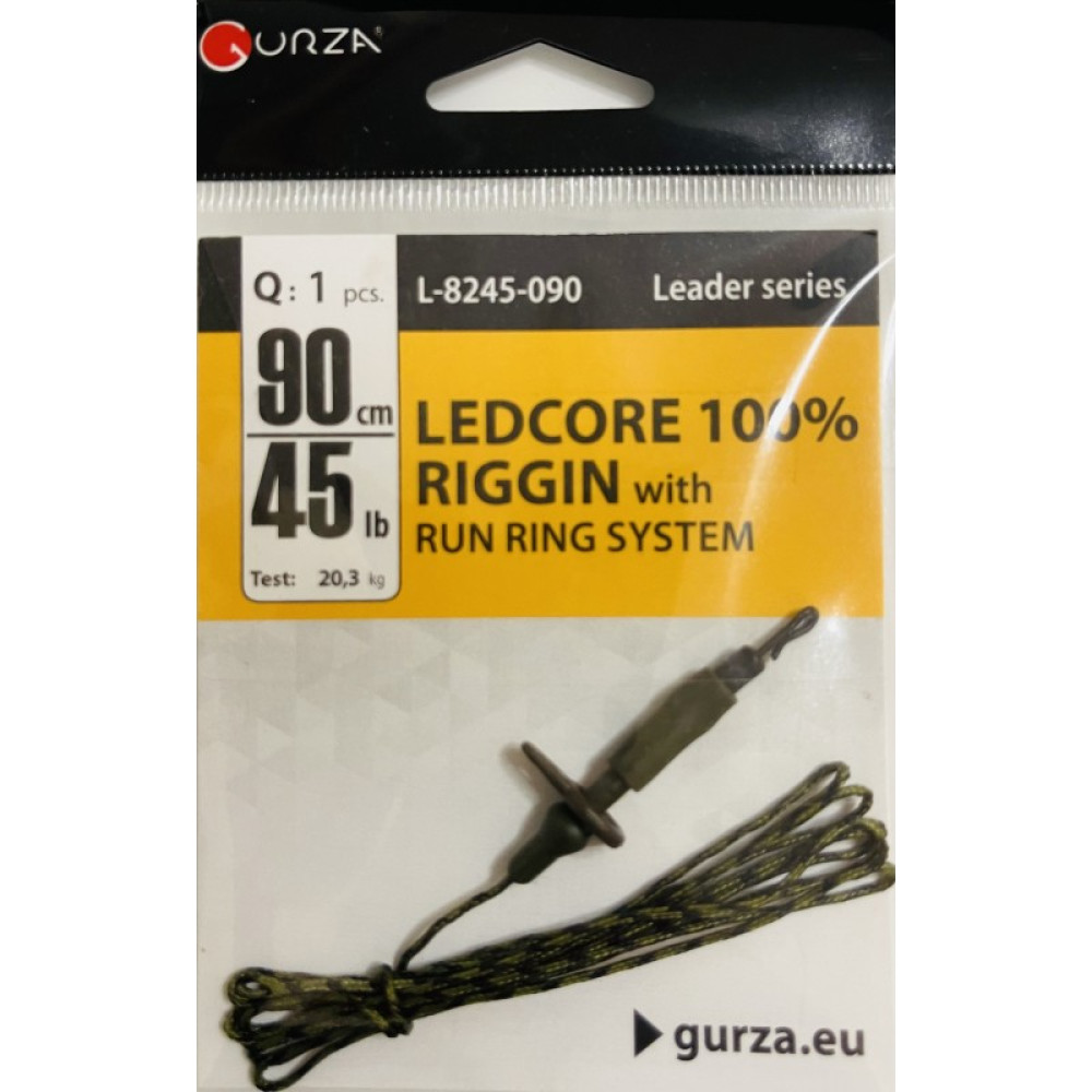 Оснащення Gurza Leadcore Riggin with Run Rig System 90cm/45lb L-8245-090