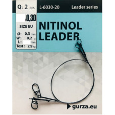 Повідці титанові Gurza Nitinol Liader For Spin Lure 300mm/0.30 2pcs 