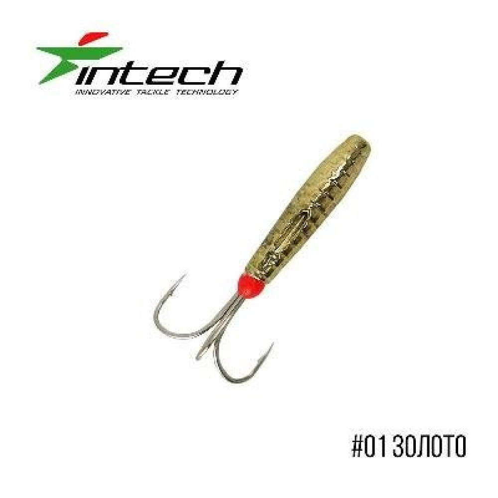 Мормишка Intech Ice Jig Чортик з насічкою ø3.3 (#01 золото)