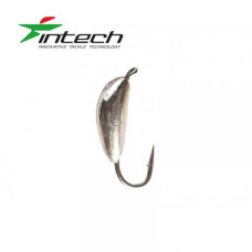 Мормишка Intech Ice Jig Рижський банан з петелькою ø2.5  (#02 срібло) 