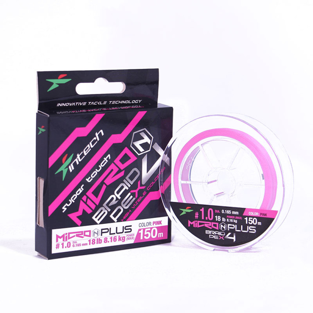 Шнур Intech MicroN Plus PE X4 150m (1.5 (28lb / 12.70kg))