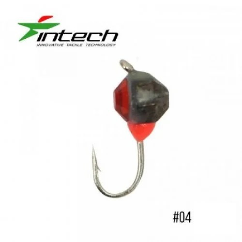 Мормишка Intech Ice Jig Напівкристал з петелькою ø3.0 (#04 чорний)