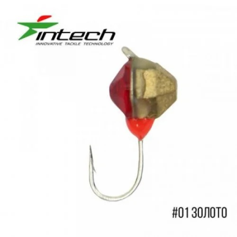 Мормишка Intech Ice Jig Напівкристал з петелькою ø3.0 (#01 золото)